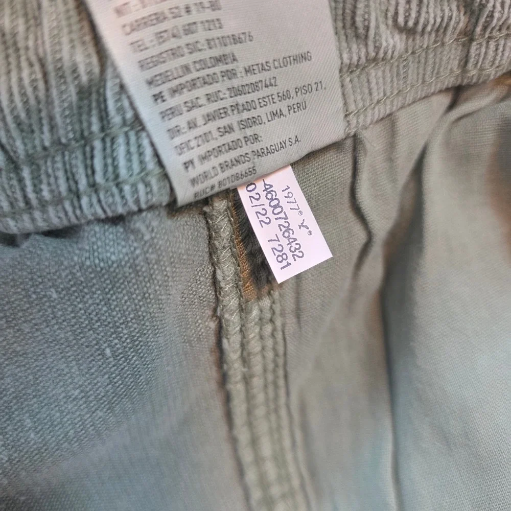 American Eagle‎ Men XXL Sage Green Corduroy Trekker Shorts Flex Stretch 5.5